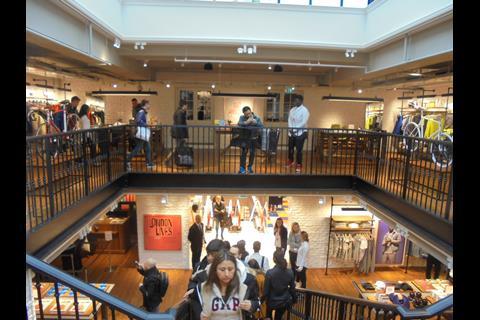 The top two floors are home to the retailer's new "Wearhouse" concept